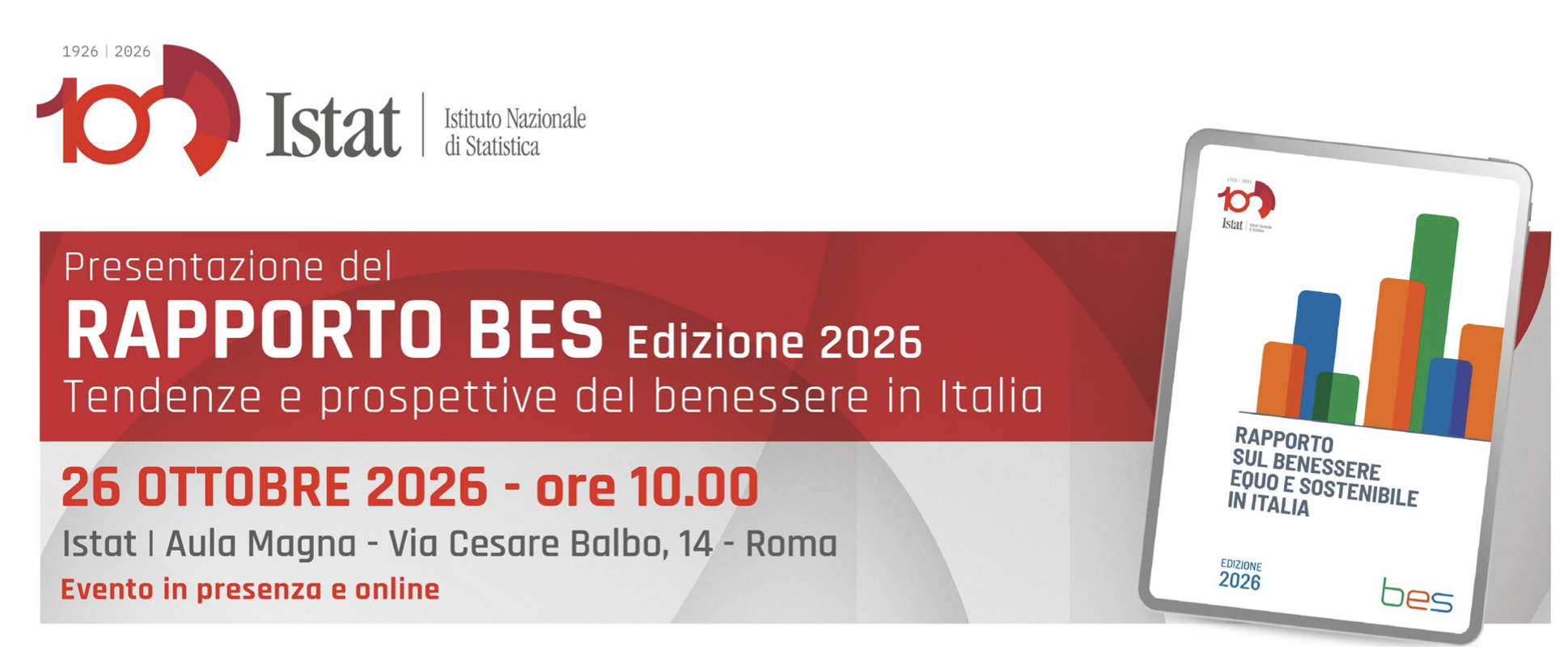 Presentazione rapporto BES 2026 - Tendenze e prospettive del benessere in italia